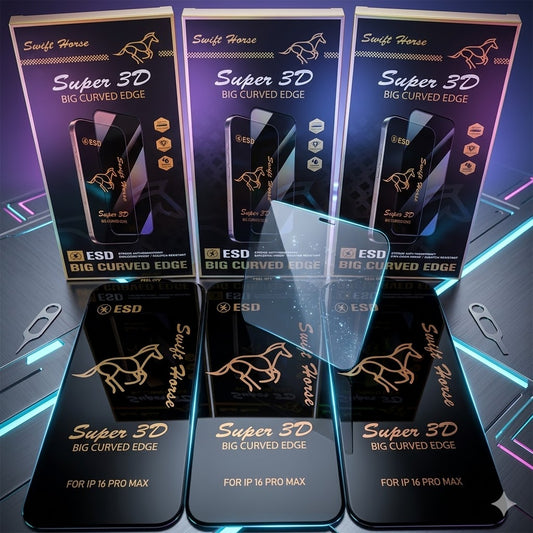 Pack of 5 premium iphone 15 to 17 protectors tempered glass high class clear glass