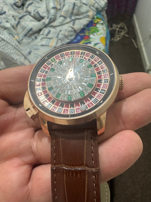Luxury Men’s Automatic Watch – Sparkling Rhinestone Mechanical Timepiece with Open Heart Running Dial