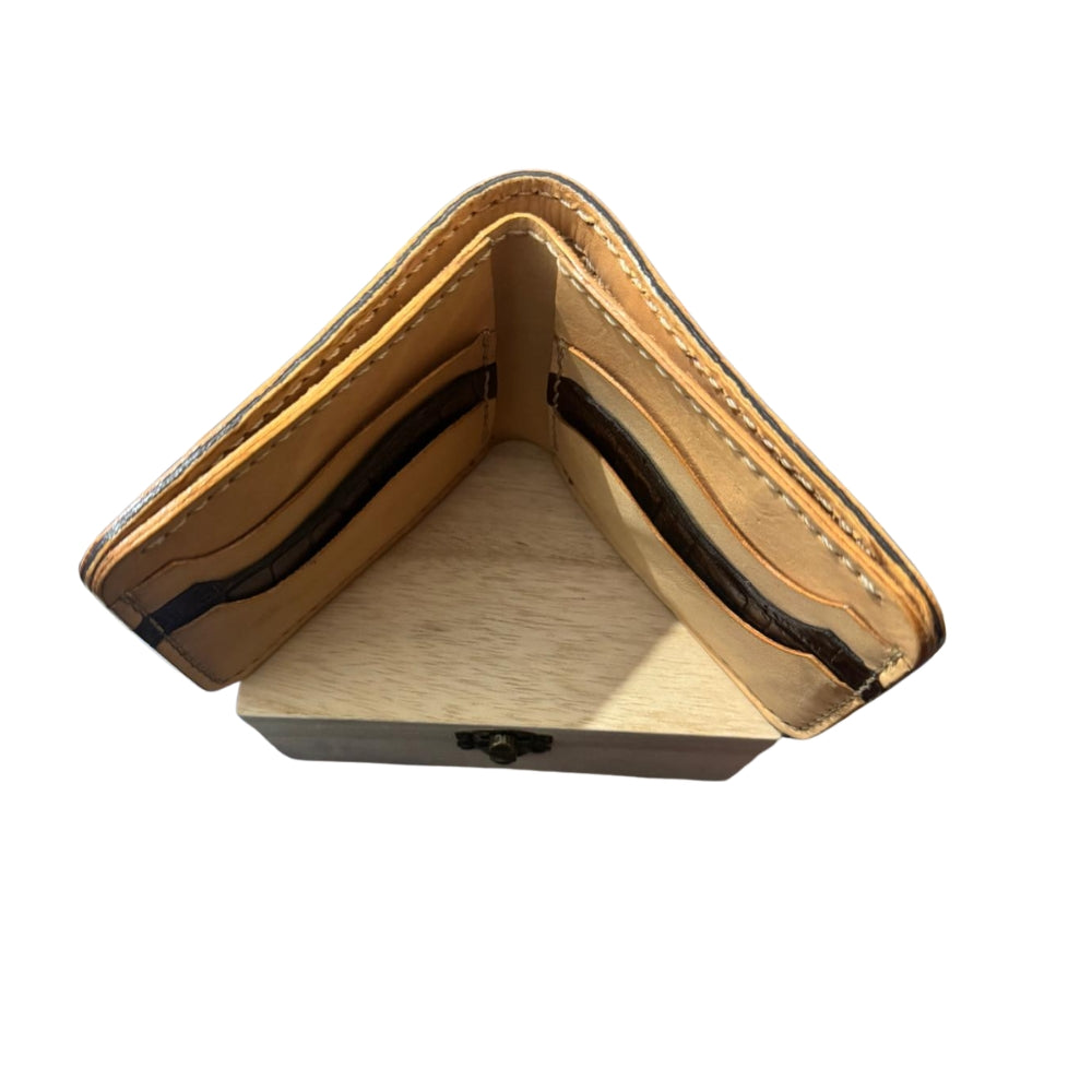 Hand Made Geniun Leather Wallet Double shade